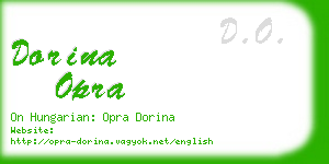 dorina opra business card